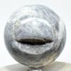 61mm Black Moonstone Sphere Natural Sparkling Mineral Ball Feldspar Crystal Polished Stone - India + Stand view 1