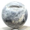 61mm Black Moonstone Sphere Natural Sparkling Mineral Ball Feldspar Crystal Polished Stone - India + Stand view 2