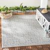 SAFAVIEH Washable Rug Outdoor Beach House Collection - 4' Square, Cream & Blue, Non-Shedding & Easy to Clean, Ideal for Patio, Backyard, Mudroom (BHS134N) view 1