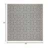 SAFAVIEH Washable Rug Outdoor Beach House Collection - 4' Square, Cream & Blue, Non-Shedding & Easy to Clean, Ideal for Patio, Backyard, Mudroom (BHS134N) view 2