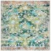 SAFAVIEH Washable Rug Riviera Collection - 4'5" x 6'5", Green & Light Blue, Slip Resistant & Easy to Clean, Ideal for Living Room, Bedroom, Office, Kids Playroom, Dining Space (RIV117Y) view 3