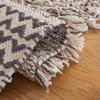 SAFAVIEH Area Rug 8x10 - Natura Collection - Large - Grey & Ivory, Flat Weave Cotton, Ideal for Living Room, Bedroom, Dining Space (NAT929F) view 4