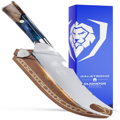 Dalstrong BBQ Pitmaster Knife - 8 inch - Valhalla Series - Forked Tip & Bottle Opener - HC Steel - Celestial Resin & Wood Handle - Breaking Knife - w/Leather Sheath