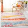 SAFAVIEH Washable Rug Paint Brush Collection - 3'3" x 5'3", Pink & Blue, Slip Resistant & Easy to Clean, Ideal for Living Room, Bedroom, Nursery, Kids Playroom, Dining Space (PTB173U) view 1