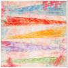 SAFAVIEH Washable Rug Paint Brush Collection - 3'3" x 5'3", Pink & Blue, Slip Resistant & Easy to Clean, Ideal for Living Room, Bedroom, Nursery, Kids Playroom, Dining Space (PTB173U) view 3