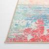 SAFAVIEH Washable Rug Paint Brush Collection - 3'3" x 5'3", Pink & Blue, Slip Resistant & Easy to Clean, Ideal for Living Room, Bedroom, Nursery, Kids Playroom, Dining Space (PTB173U) view 4