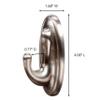 Command Curtain Rod Hooks, Large, Brushed Nickel, 2-Hooks, 2-Strips, 2-Pack, Decorate Damage-Free view 2