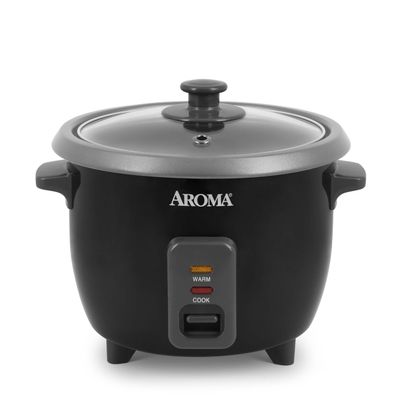 Aroma Housewares 1.5Qt. Rice & Grain Cooker (ARC-363NGB),Black,6-Cup Cooked / 3-Cup Uncooked