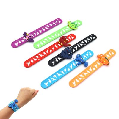 Dinosaur Slap Bracelets for Teens Party Favors-Dinosaur Theme Goodie Bag Stuffers(6pack) for Teens Dinosaur Theme Party Supplies Carnival Prizes Suit Classroom Exchanging Gifts