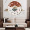 BcofoA Wall Clock Chinese Style Ancient Rhyme Fashion Art Silent Wall Clock Home Living Room Dining Room Decoration Clock Wall Hanging Ethnic Style Clock, Ultra-Quiet.(Style 3,10in/25.5cm) view 3