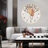 BcofoA Wall Clock Silent Non-Ticking Chinese Ancient Rhyme Fashion Art Mute Wall Clock Home Living Room Dining Room Decoration Clock Wall Hanging Ethnic Style Clock.(Style 1,10in/25.5cm) view 4