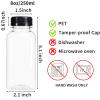 Moretoes 50pcs 8oz Juice Bottles, Plastic Bottles with Caps, Bulk Clear Beverage Containers for Juicing Drinking Milkshake Tea and Other Beverages view 2