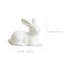 4Pcs Easter Rabbit Figurine Ceramic Bunny Statues Mini Garden Ornaments Easter Party Decor for Lawn Table Office view 2