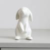 4Pcs Easter Rabbit Figurine Ceramic Bunny Statues Mini Garden Ornaments Easter Party Decor for Lawn Table Office view 4