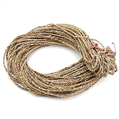 50M Water Hyacinth Straw Rope Width 5MM Handmade Weaving Grass Material Rattan Braids Knit Repair Chair Basket Decor