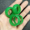 SMDSAZ Real Green Jade Ring Men and Women Rings Hand-Carved Exquisite Jadite Ring Jade Jewelry Jade Gift (Ring Size : Inner diameter16mm) view 2