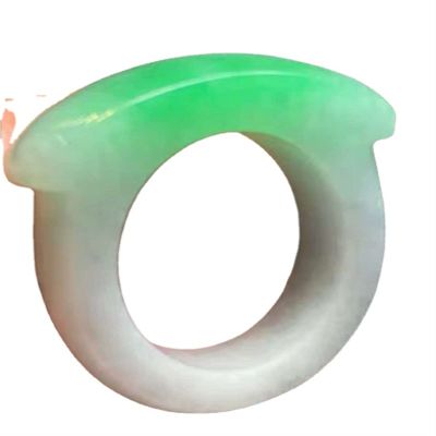 Jadeite Ring, Saddle, Jadeite Ring, Jade Jewelry (Size : Inner diameter18mm)