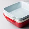 Baking Dish Binaural Baking Pan Baking Bowl Ceramic Large Baking Rice Bowl Pan Cheese Baking Pan Rectangular Baking Baking Bowl Pan Casserole Dish (Color : A, Size : Small) view 3