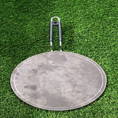 12.5 Inch Handmade Loha Iron Tawa For Roti/Chapati/Tikki/Paw Bhaji/Round Concave Tawa (Black) Designed for commercial purpose
