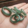 SMDSAZ Natural Hand-Carve Jade Emerald Oil Cyan Ring Fashion Jewelry Men Women Luck Gifts Amulet (Metal Color : Inner diameter17mm) view 4