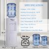 RICA-J Top Loading Water Cooler Dispenser, 5 Gallon Hot & Cold Water Dispenser with Child Safety Lock, Built-in Storage Cabinet Freestanding Water Cooler for Home Office, White (RJ06VWD02B) view 2