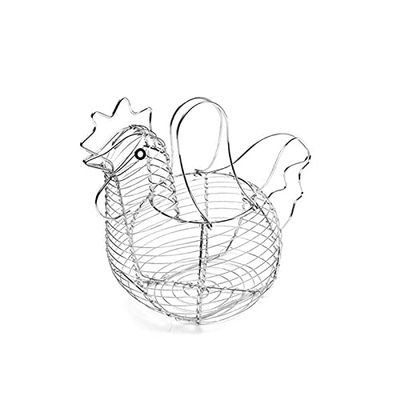 Art Eggs Storage Basket Chicken Egg Holder Fruit Basket Innovative Hen Shape Kitchen Storage Basket Organizer Rack Kitchen Decor