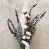 Cotton, Eucalyptus Bouquet, Bohemian Flower Arrangement, vase Home Decoration (Bouquet+Vase D) view 2