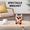 FLAUU Creative Animal Glasses Holder Handmade Wood Carved Animal Eyeglass Holder Stand Wooden Spectacle Frame Sunglasses Display Stand for Home Table Decor Office Desk Decor Accessories,Fox view 2
