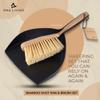 ENA Living Bamboo Dust Pan & Brush Set, Portable Dustpan & Brush, Perfect For Household Cleaning, Sturdy & Effective Dust Pan, Bamboo Sweeping Brush - Standard view 2
