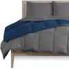 5 Piece Bed-in-A-Bag Box Stitched Comforter & Sheet Set 100% Egyptian Cotton 500 GSM Fill All Season Bedding Sets Down Alternative Reversible Comforter (Twin Size, Navy - Grey/Grey) view 2