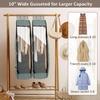 2PCS 50Garment Bags for Hanging Clothes,Chakera Large Breathable Garment Bag for Closet Storage with 10Gusseted,Clear Clothing Storage Garment Cover for Dress Sweater with Double Zipper,Grey view 2