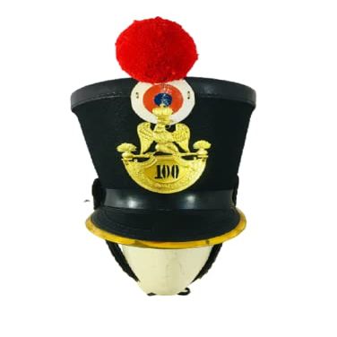 Generic Black Napoleonic Shako Helmet | Adult Unisex Historical Enthusiasts, Adults, Collectors, LARP Participants, Theater Performers