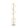 Coat Racks Coat Stand Nordic Creative Branch Iron Coat Rack Marble Base Coat Stand with Umbrella Shelf Hanger Floor Storage Stand Holder Easy to Assemble (Color : Gold Black) view 1