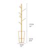 Coat Racks Coat Stand Nordic Creative Branch Iron Coat Rack Marble Base Coat Stand with Umbrella Shelf Hanger Floor Storage Stand Holder Easy to Assemble (Color : Gold Black) view 2