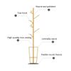 Coat Racks Coat Stand Nordic Creative Branch Iron Coat Rack Marble Base Coat Stand with Umbrella Shelf Hanger Floor Storage Stand Holder Easy to Assemble (Color : Gold Black) view 3