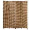 Giantex Room Divider, 6 Ft 4 Panel Handmade Rattan Room Divider, Wood Folding Screen Room Separating Divider, Freestanding Small Boho Room Dividers view 1