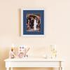 ArtToFrames 11x11 inch Off White Wash on Ash Picture Frame with 2 Inch Single Delft Blue Mat, SingleMat-0151-59504-475-11x11-885 view 3