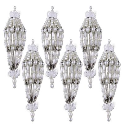 Pearl Lantern Beaded Ornaments Kit - Set/6