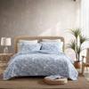 Tommy Bahama - King Quilt Set, Reversible Cotton Bedding with Matching Shams, Coastal Super Soft Bedding Set (Palmday Blue, King) view 1