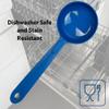 Rite-Size 8 oz. Solid Round Circle Server Portion Utensil, Copolymer Plastic Heat Resistant Professional Cooking Tool, Blue view 3
