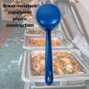 Rite-Size 8 oz. Solid Round Circle Server Portion Utensil, Copolymer Plastic Heat Resistant Professional Cooking Tool, Blue view 4