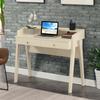 Convenience Concepts Newport Deluxe 2 Drawer Desk with Shelf, Ivory view 2