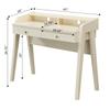 Convenience Concepts Newport Deluxe 2 Drawer Desk with Shelf, Ivory view 3