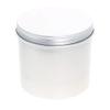 Heyiarbeit 1 Pack 8.4 oz Round Lip Balm Tin Cans - Aluminum Cosmetic Sample Containers with Screw Lid - Silver Metal Empty Tins Storage Travel Tin Jars view 1