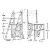 4 Step Ladder Chair Wooden Bookshelf, Foldable Step Stool Stepladder Stairs Chair Plant Stand Display Shelves Dinner Chairs for Office Household Kitchen view 2