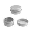 Heyiarbeit 6 Pack 0.17 oz Round Lip Balm Tin Cans - Aluminum Cosmetic Sample Containers with Screw Lid - Silver Metal Empty Tins Storage Travel Tin Jars view 1