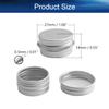 Heyiarbeit 6 Pack 0.17 oz Round Lip Balm Tin Cans - Aluminum Cosmetic Sample Containers with Screw Lid - Silver Metal Empty Tins Storage Travel Tin Jars view 2