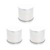 Heyiarbeit 3 Pack 8.4 oz Round Lip Balm Tin Cans - Aluminum Cosmetic Sample Containers with Screw Lid - Silver Metal Empty Tins Storage Travel Tin Jars view 2