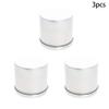 Heyiarbeit 3 Pack 8.4 oz Round Lip Balm Tin Cans - Aluminum Cosmetic Sample Containers with Screw Lid - Silver Metal Empty Tins Storage Travel Tin Jars view 3