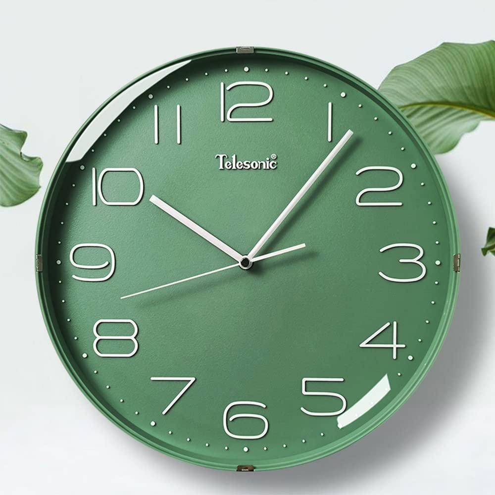 BcofoA Wall Clock,Silent Non-Ticking,Simple Wall Clock Home Living Room Decoration Quartz Clock Bedroom Silent Clock Watch,Decorative for Home/Living Room/Bedroom/Kitchen/Office.(Blue)